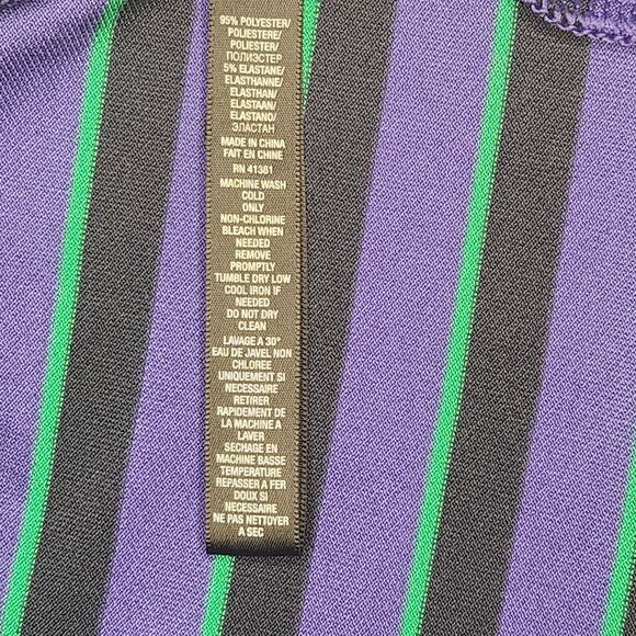 Ralph Lauren RLX Mens XL Atlanta Athletic Club Striped Polo Purple Green Black - Picture 8 of 12